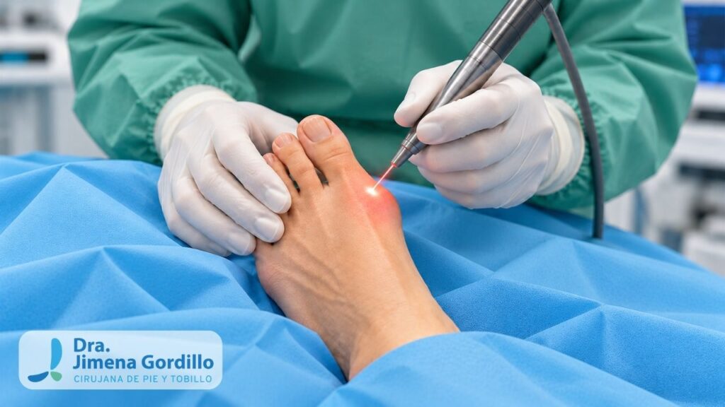 Cirugía laser en juanetes, realmente se refiere a Cirugía percutánea